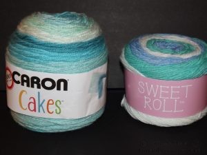 As you can tell 245 yards vs 383 yards looks like a big difference,but Sweet Rolls yarn seems to be spun a little tighter. 